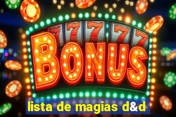 lista de magias d&d